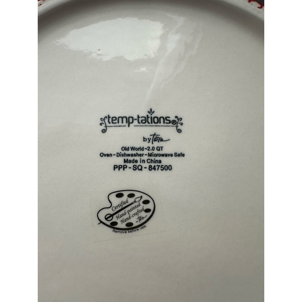 Set of 3 Temptations Tara Old World Orange Round 1.5, 2 and 2.5 Quart Casserole - Picture 5 of 6